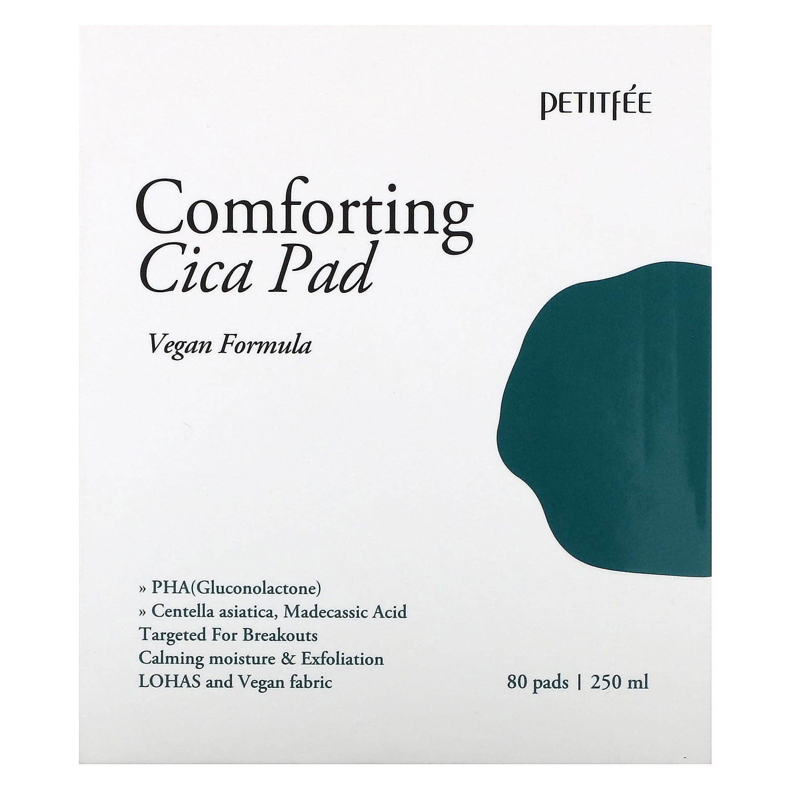 Petitfee, Comforting Cica Pad, 80 Pads, 250 ml - Image 2