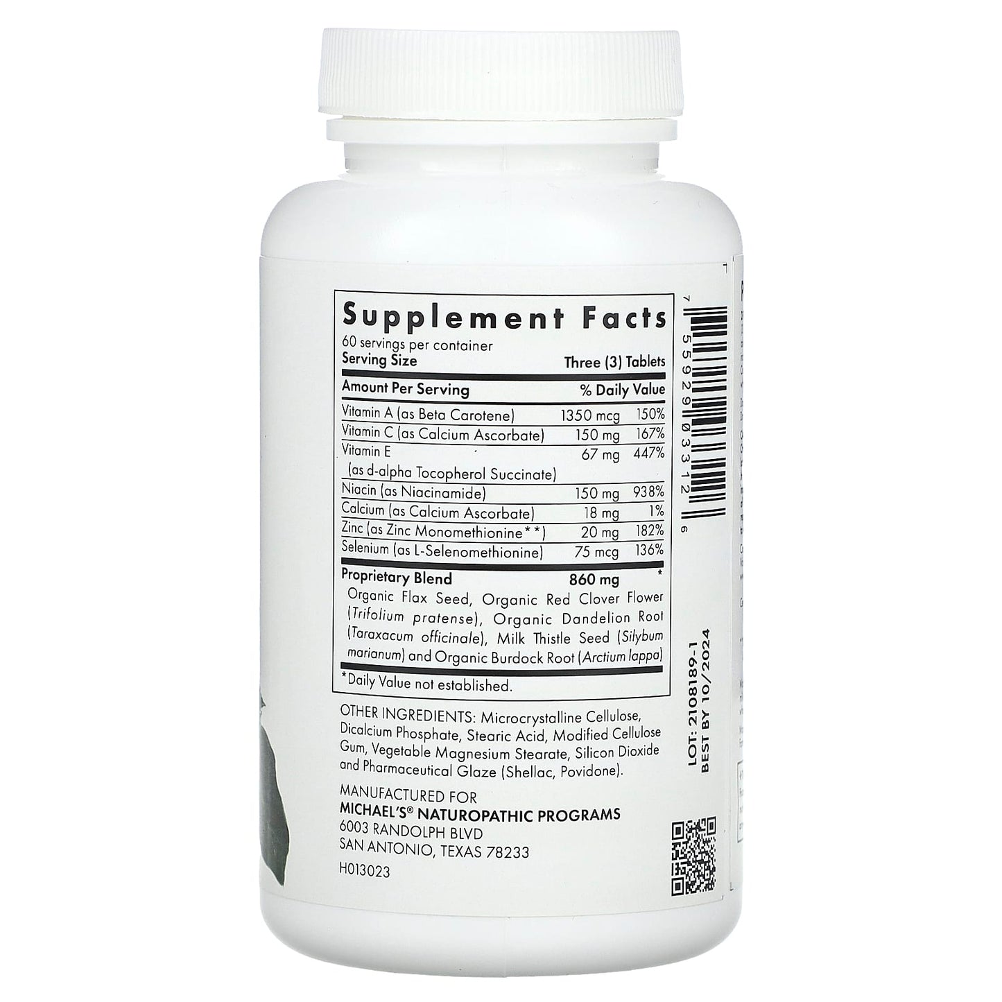 Michael's Health, Skin Factors, 180 Vegetarian Tablets - Image 2