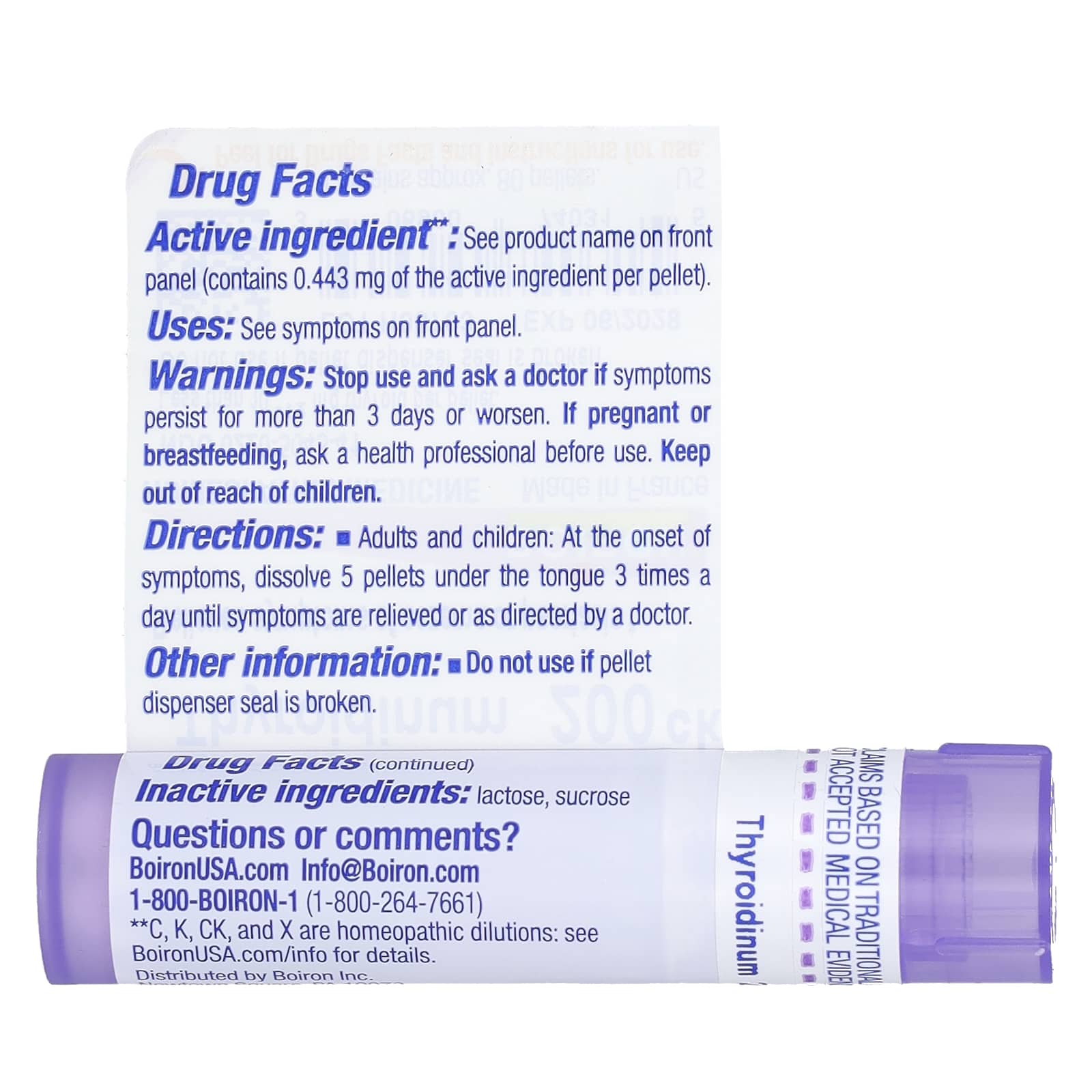 Boiron Thyroidinum 200CK Homeopathic Eczema Relief, 80 Pellets - Image 2