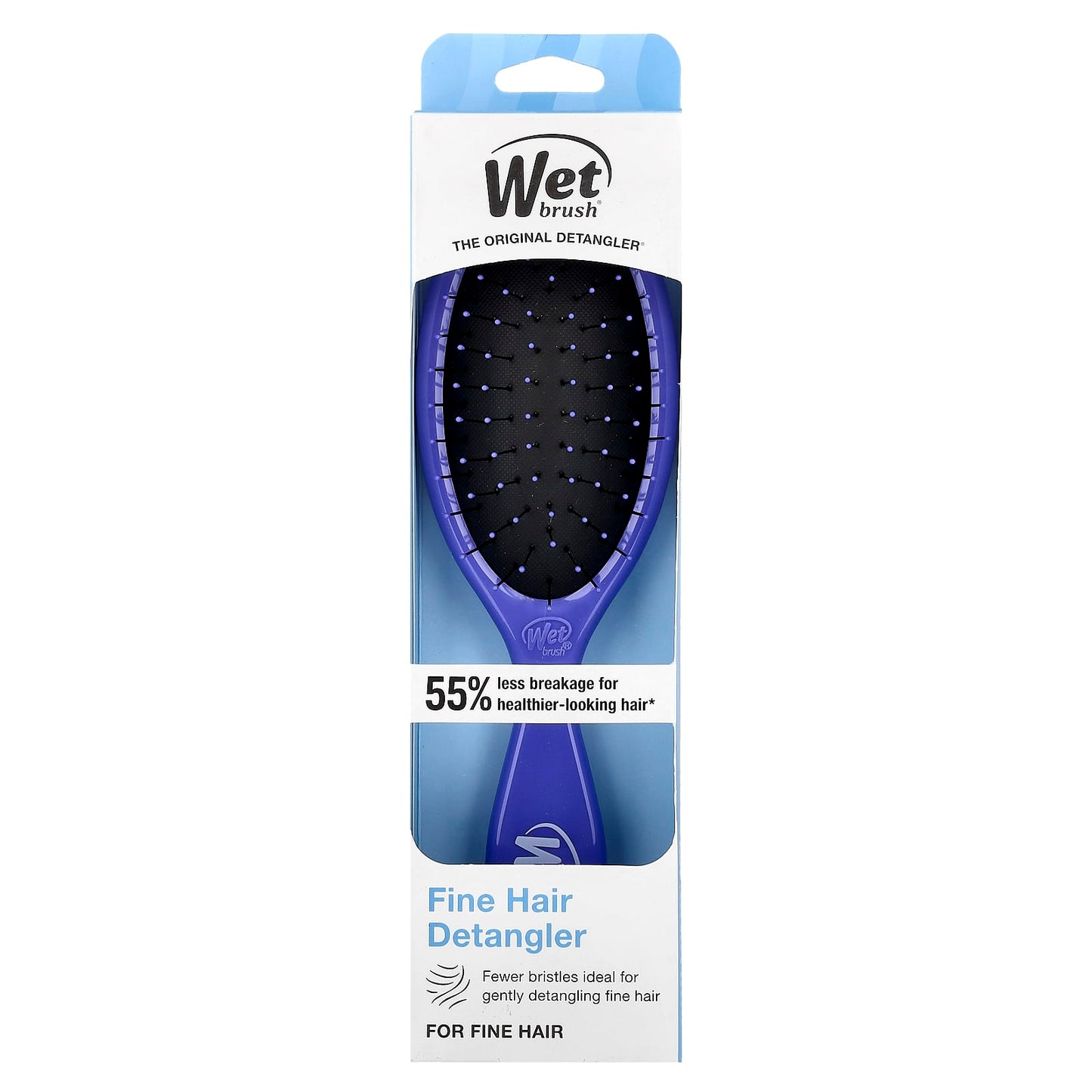 Wet Brush, Fine Hair Detangler, For Fine Hair, Purple, 1 Brush - Image 2