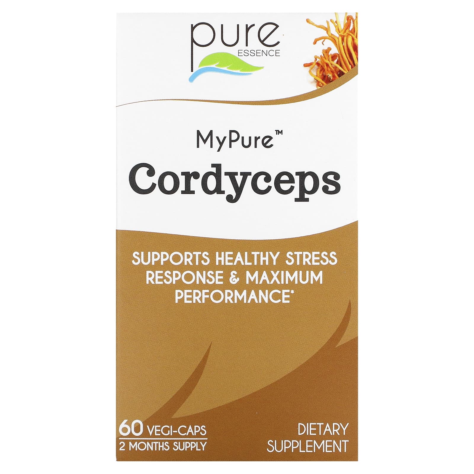 Pure Essence, MyPure, Cordyceps, 500 mg, 60 Vegi-Caps - Image 1