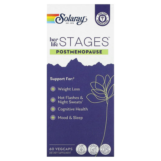Solaray, Her Life Stages, Postmenopause, 60 VegCaps - Image 1