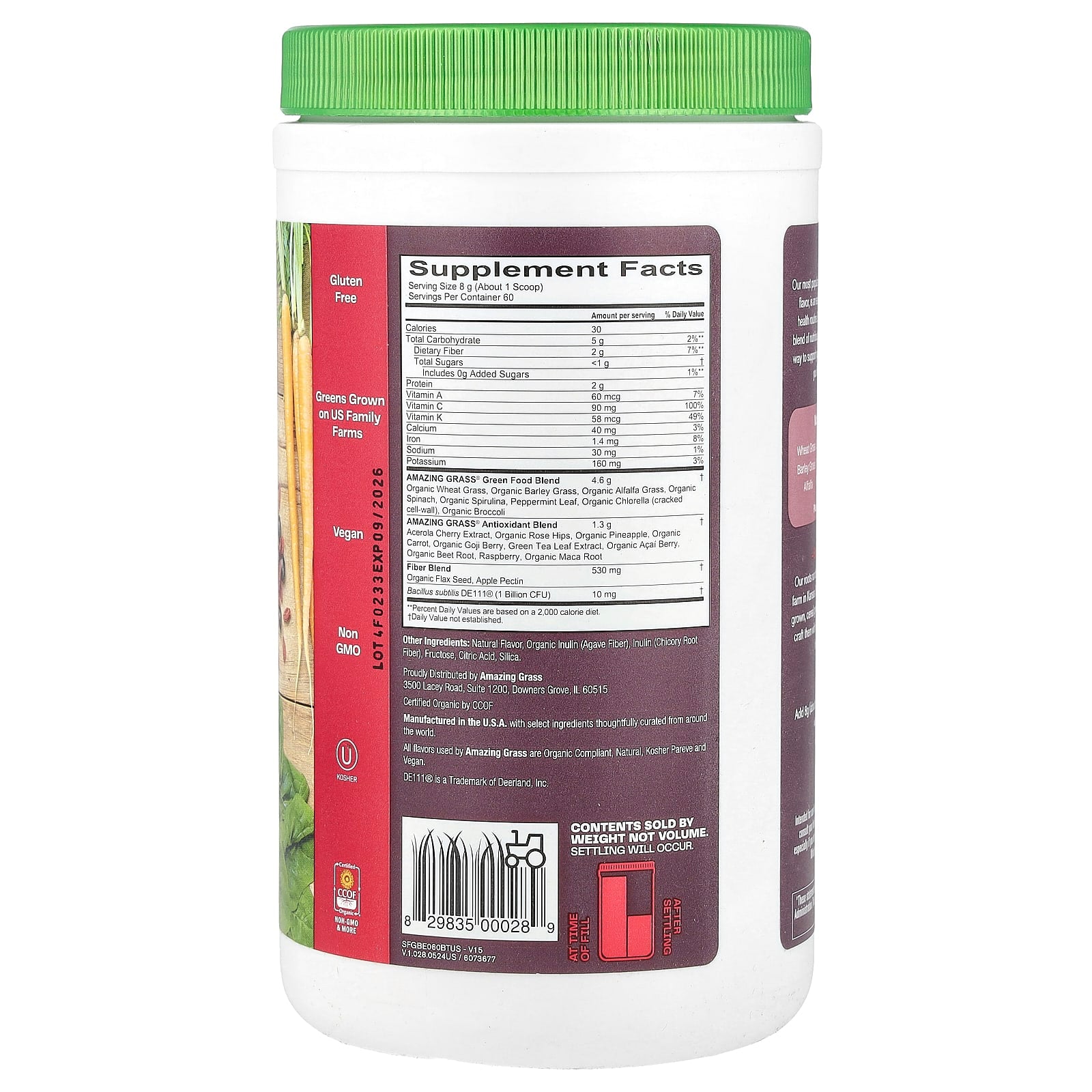 Amazing Grass Berry Greens Superfood Powder - 16.9 oz (480g) - Image 2
