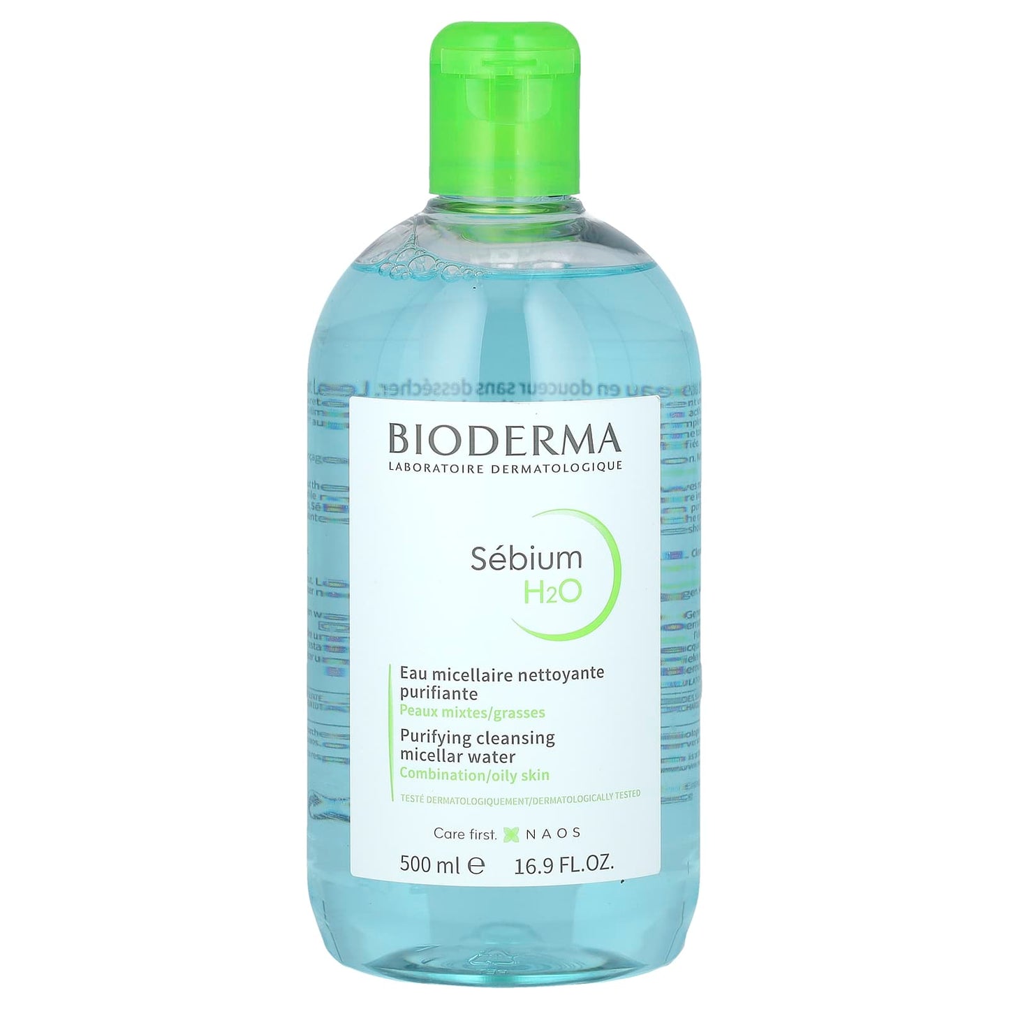 Bioderma Sebium H2O Purifying Micellar Water for Combination & Oily Skin, 16.9 fl oz - Image 1
