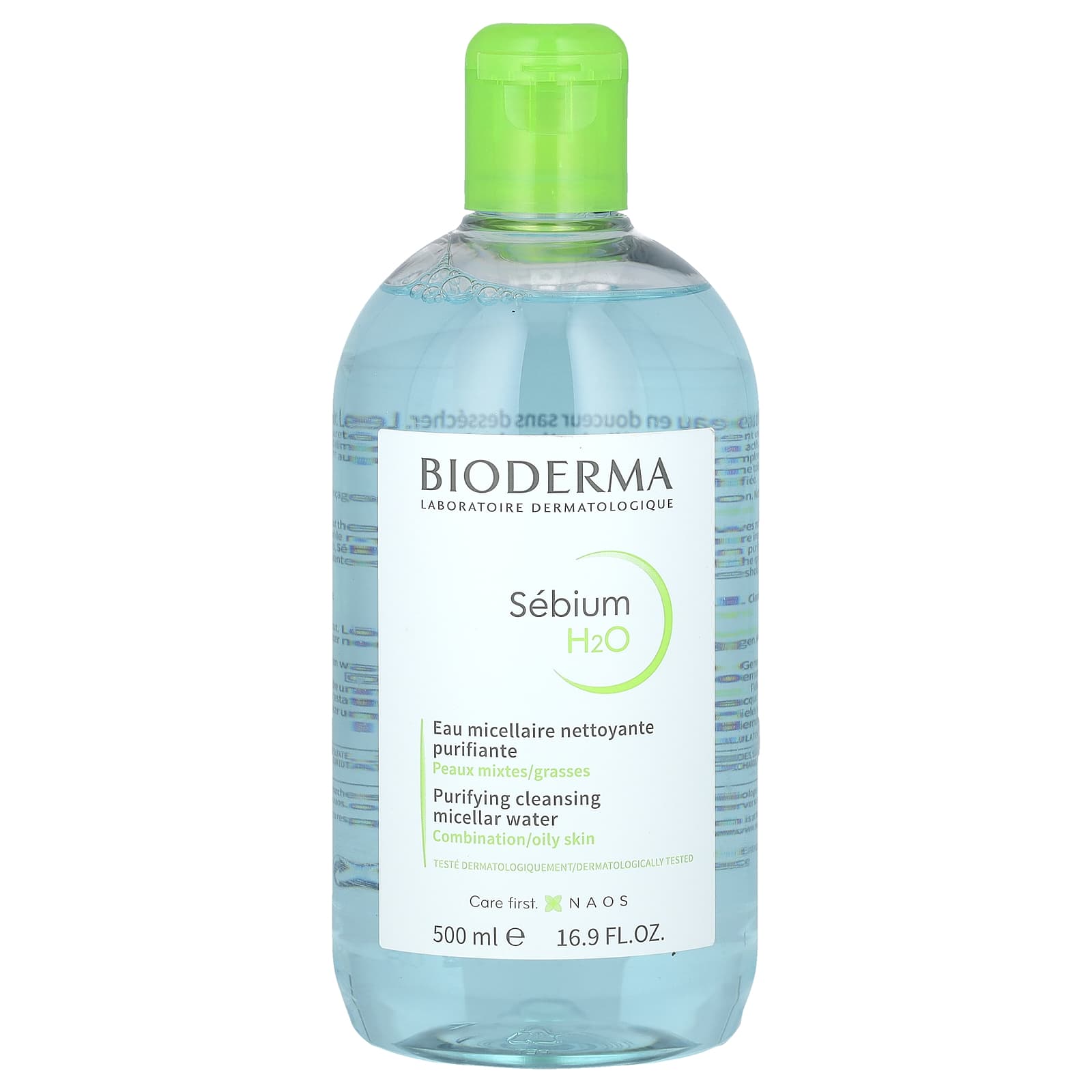 Bioderma Sebium H2O Purifying Micellar Water for Combination & Oily Skin, 16.9 fl oz - Image 1