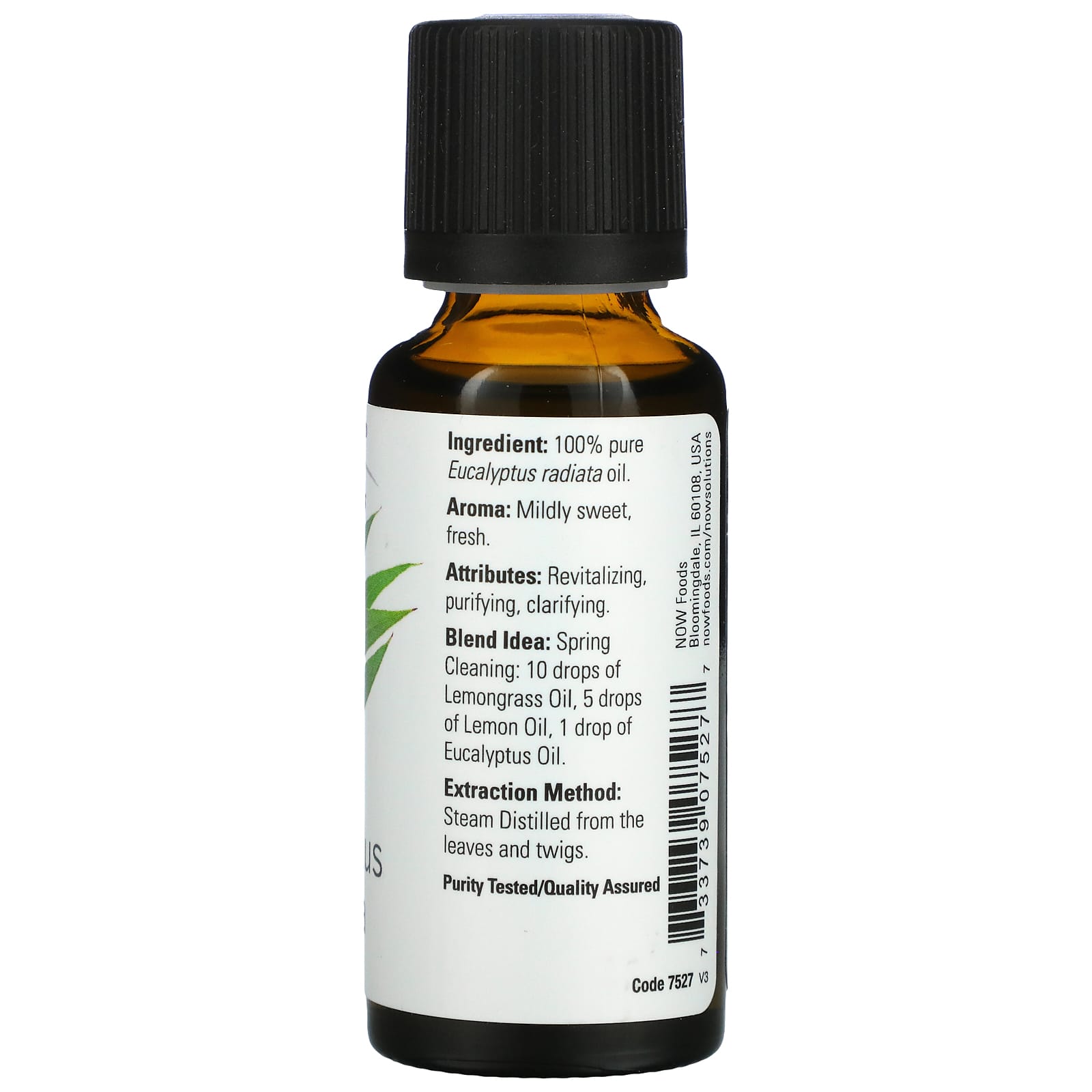 NOW Foods, Essential Oils, Eucalyptus Radiata, 1 fl oz. (30 ml) - Image 2