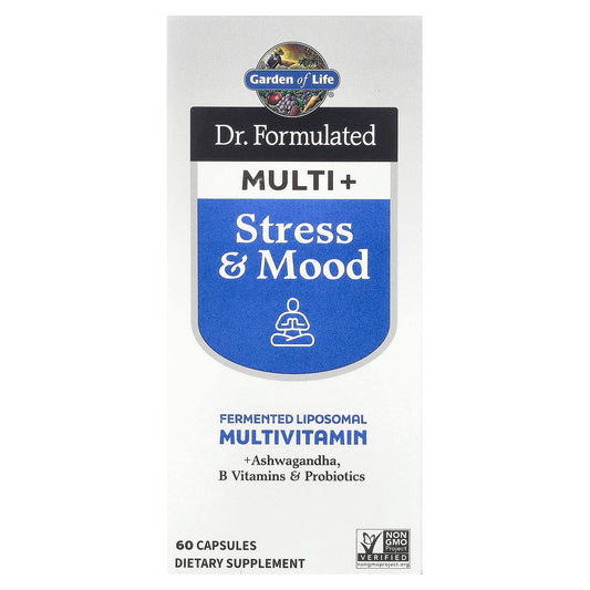 Dr. Formulated Multi+, Stress & Mood Support Supplement, 60 Capsules - Image 1