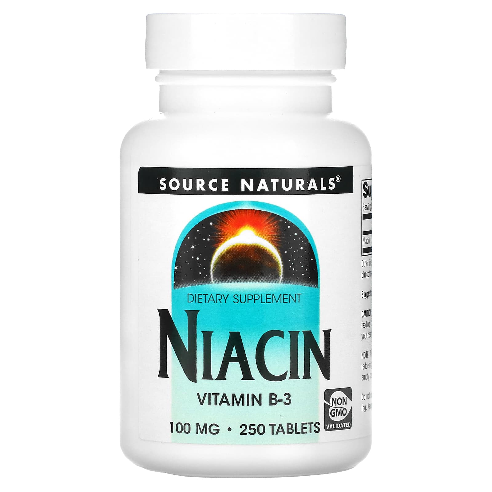 Source Naturals, Niacin, 100 mg, 250 Tablets - Image 1