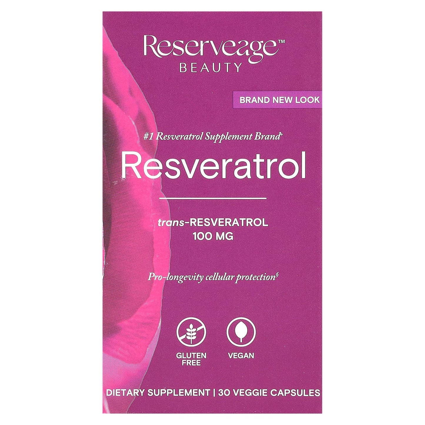 Reserveage Beauty, Resveratrol, 30 Veggie Capsules - Image 1