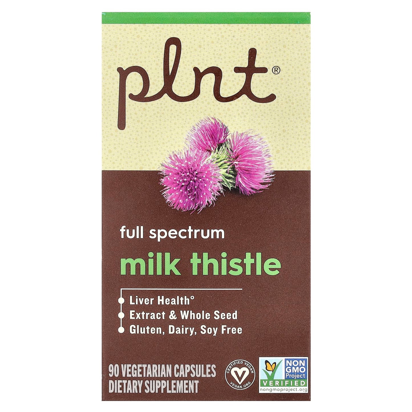 Plnt, Milk Thistle, 90 Vegetarian Capsules - Image 1