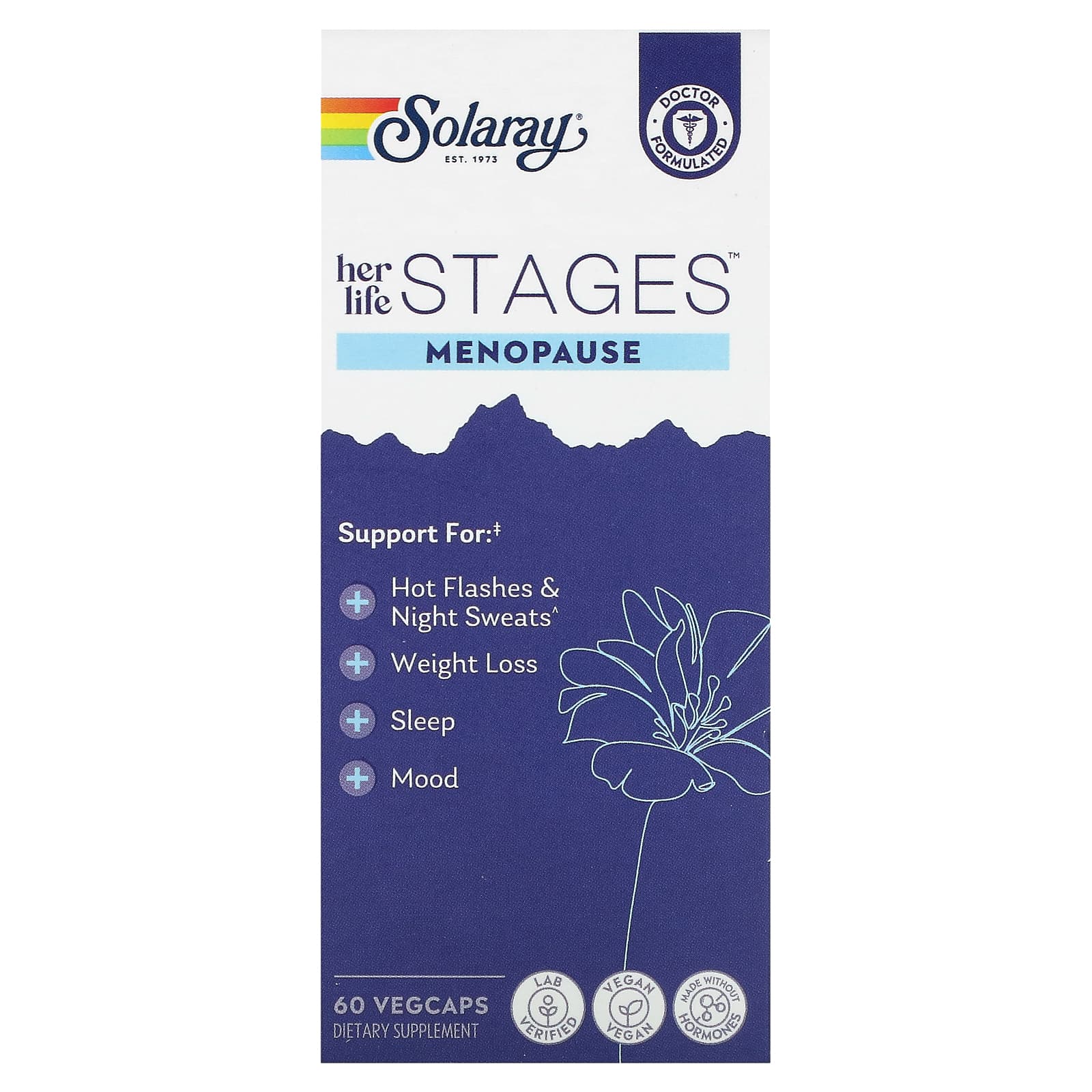 Solaray, Her Life Stages, Menopause, 60 Vegcaps - Image 1