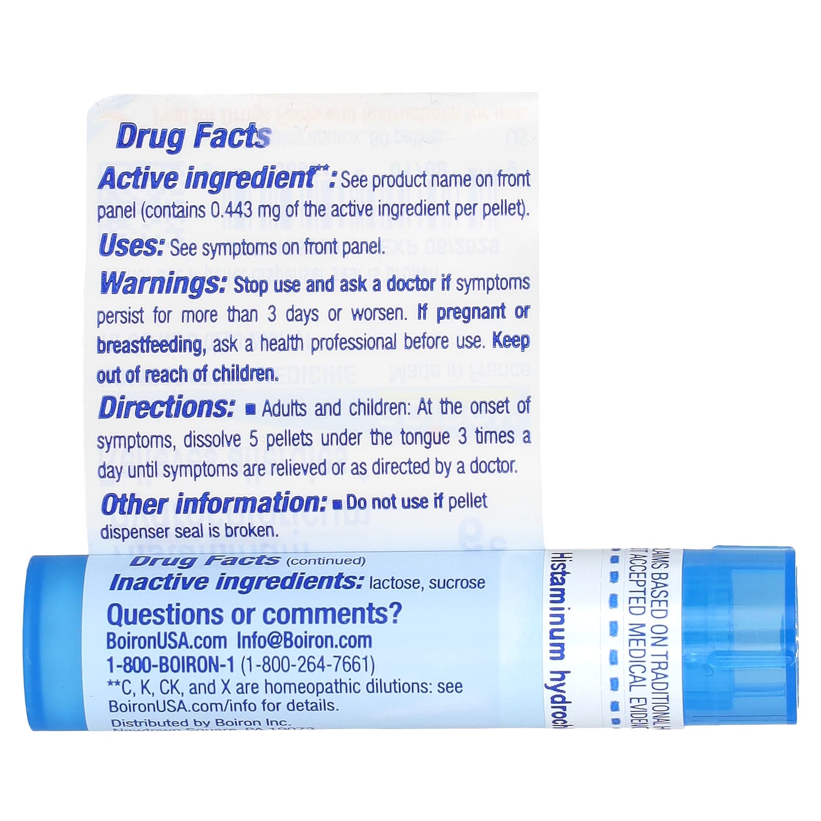 Boiron Histaminum Hydrochloricum for Allergy Relief, 80 Pellets - Image 2