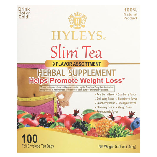 Hyleys Tea Slim Tea - Natural Weight Loss Supplement, 9 Flavors - Image 1