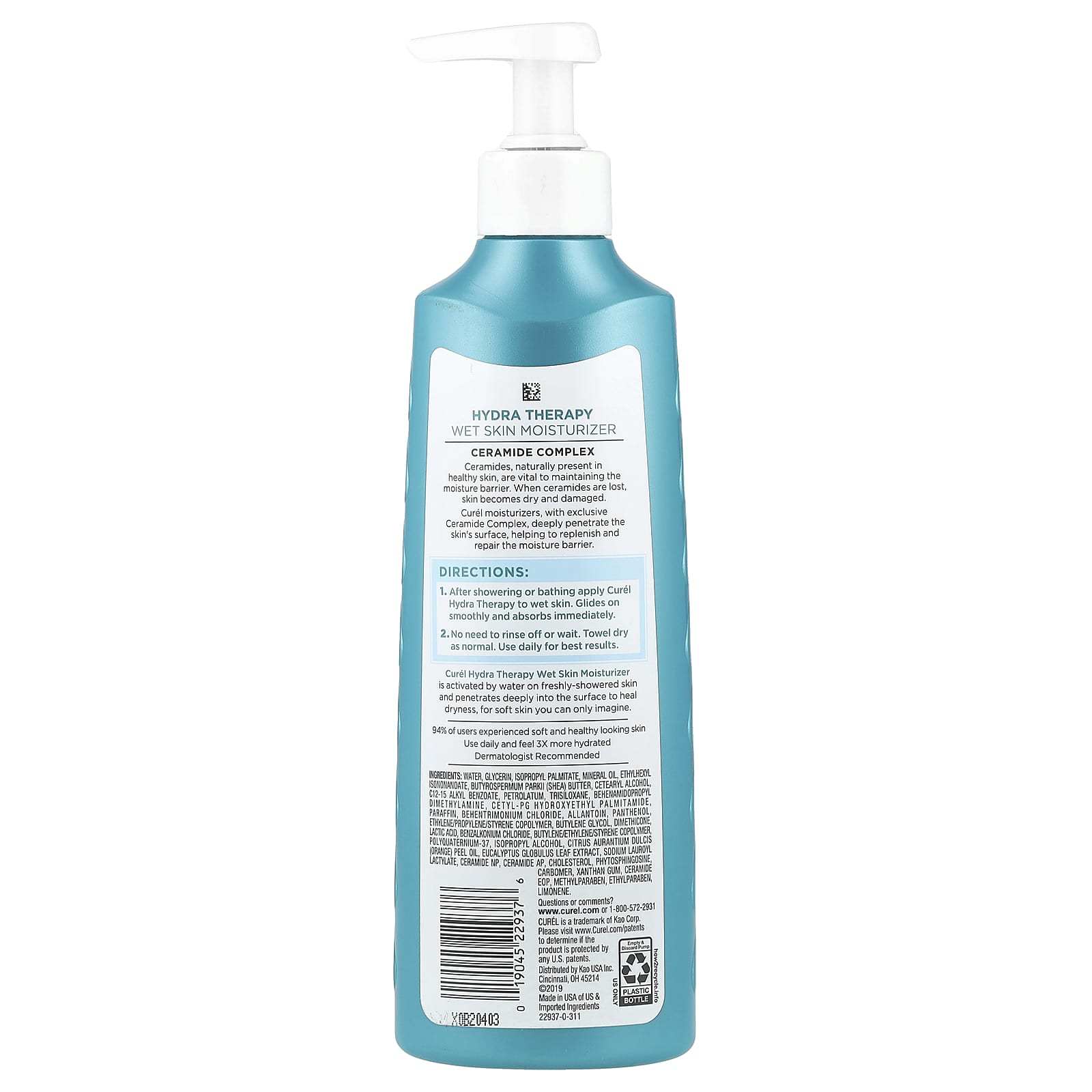 Curel HydraTherapy Wet Skin Moisturizer, 12 fl oz - Soft, Healthy Skin - Image 2