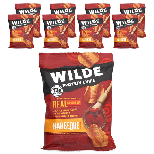 Wilde Brands, Protein Chips, Barbeque, 8 Bags, 1.34 oz (38 g) Each - Image 1