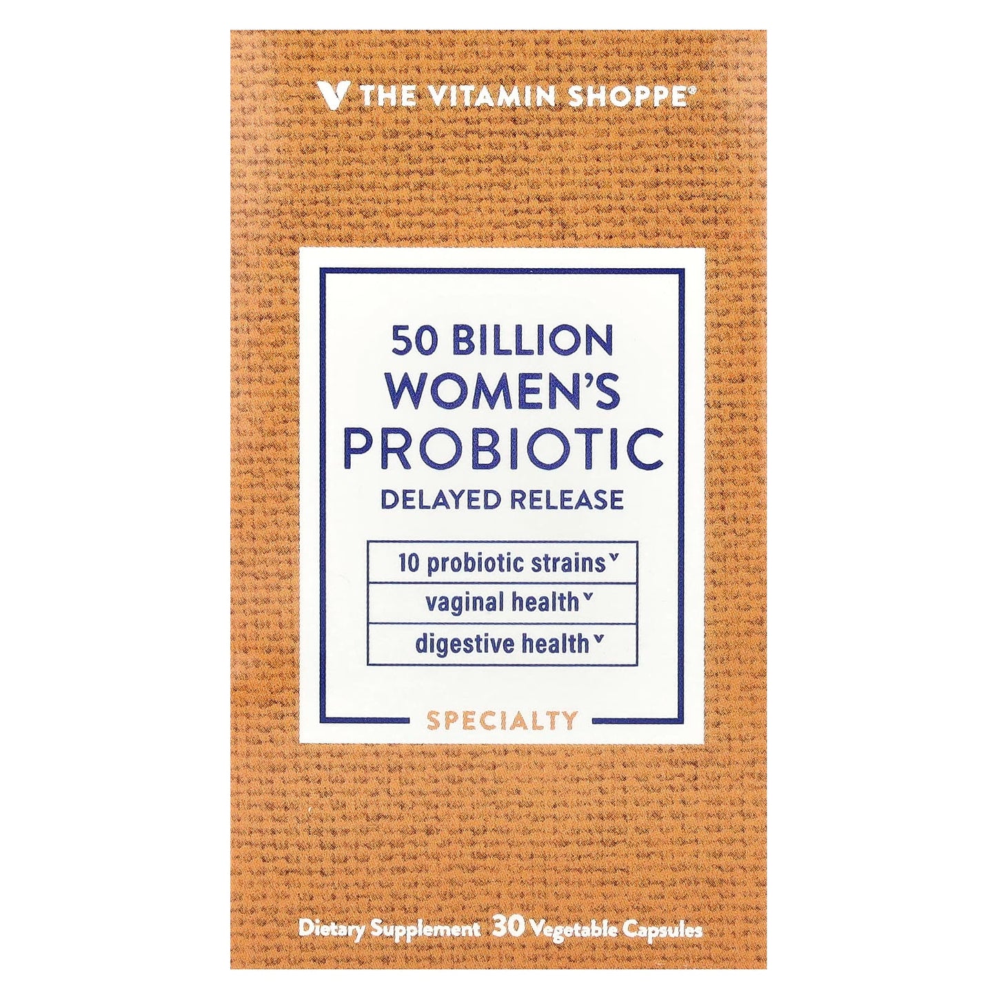 The Vitamin Shoppe, Women's Probiotic, 50 Billion, 30 Vegetable Capsules - Image 1