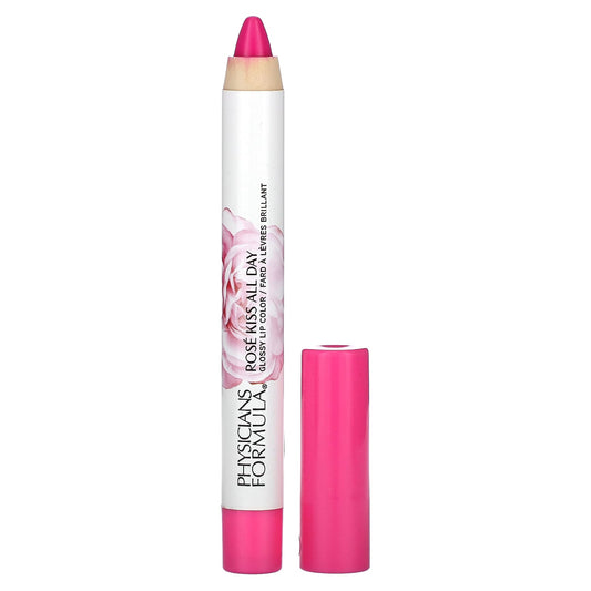 Physicians Formula, Rosé Kiss All Day, Glossy Lip Color,  1711505 She's A Wild Rose, 0.15 oz (4.3 g) - Image 1
