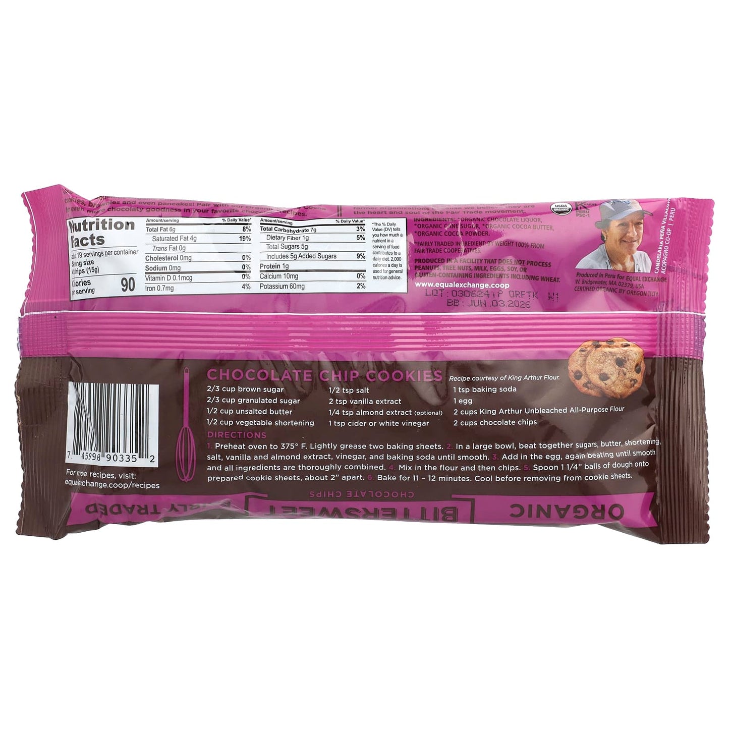 Fair Trade Organic 70% Cacao Dark Chocolate Chips by Equal Exchange - Image 2