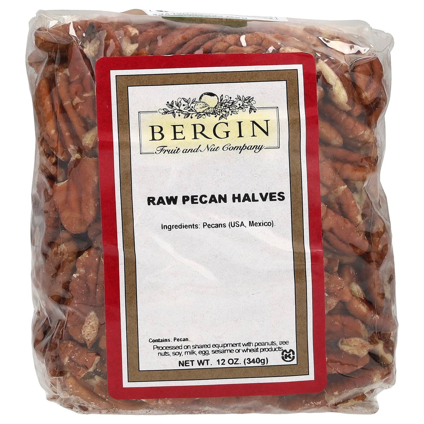 Raw Pecan Halves by Bergin Fruit and Nut Company - 12 oz (340g) - Image 1