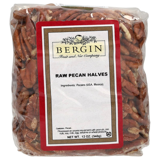 Raw Pecan Halves by Bergin Fruit and Nut Company - 12 oz (340g) - Image 1