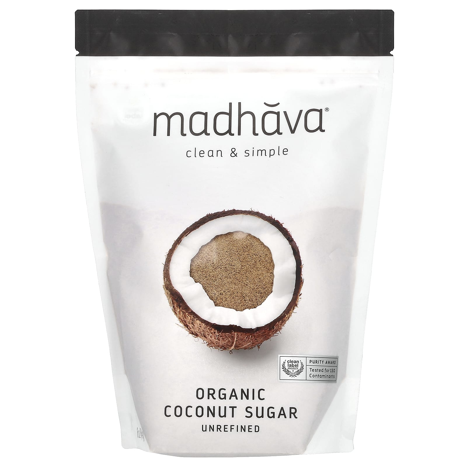 Madhava, Organic Coconut Sugar, Unrefined, 16 oz (454 g) - Image 1