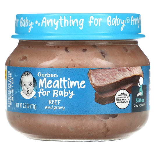 Gerber 2nd Foods Beef & Gravy Baby Food, 2.5 oz (71g) - Image 1