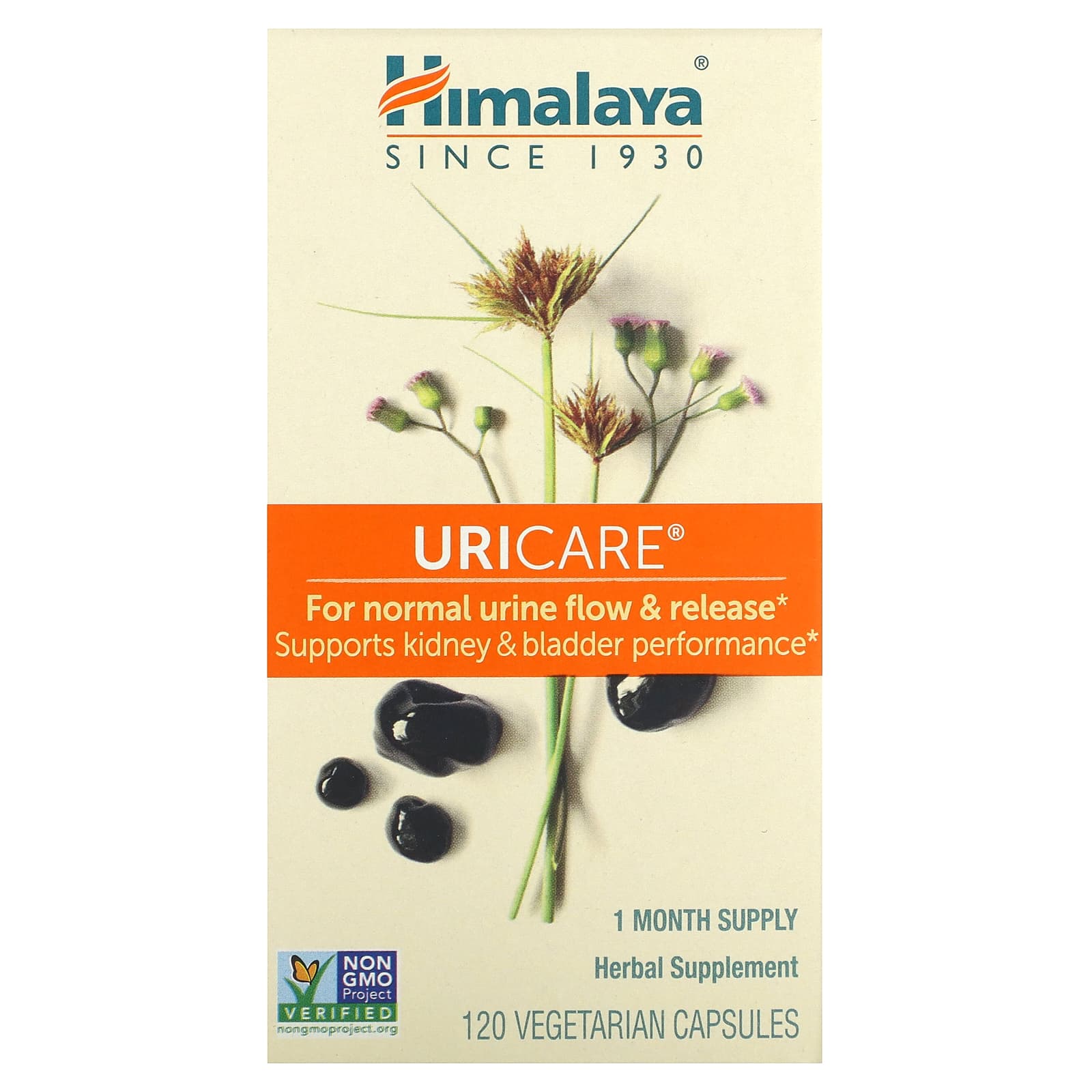 Himalaya UriCare for Normal Urine Flow & Bladder Support 120 Capsules - Image 1