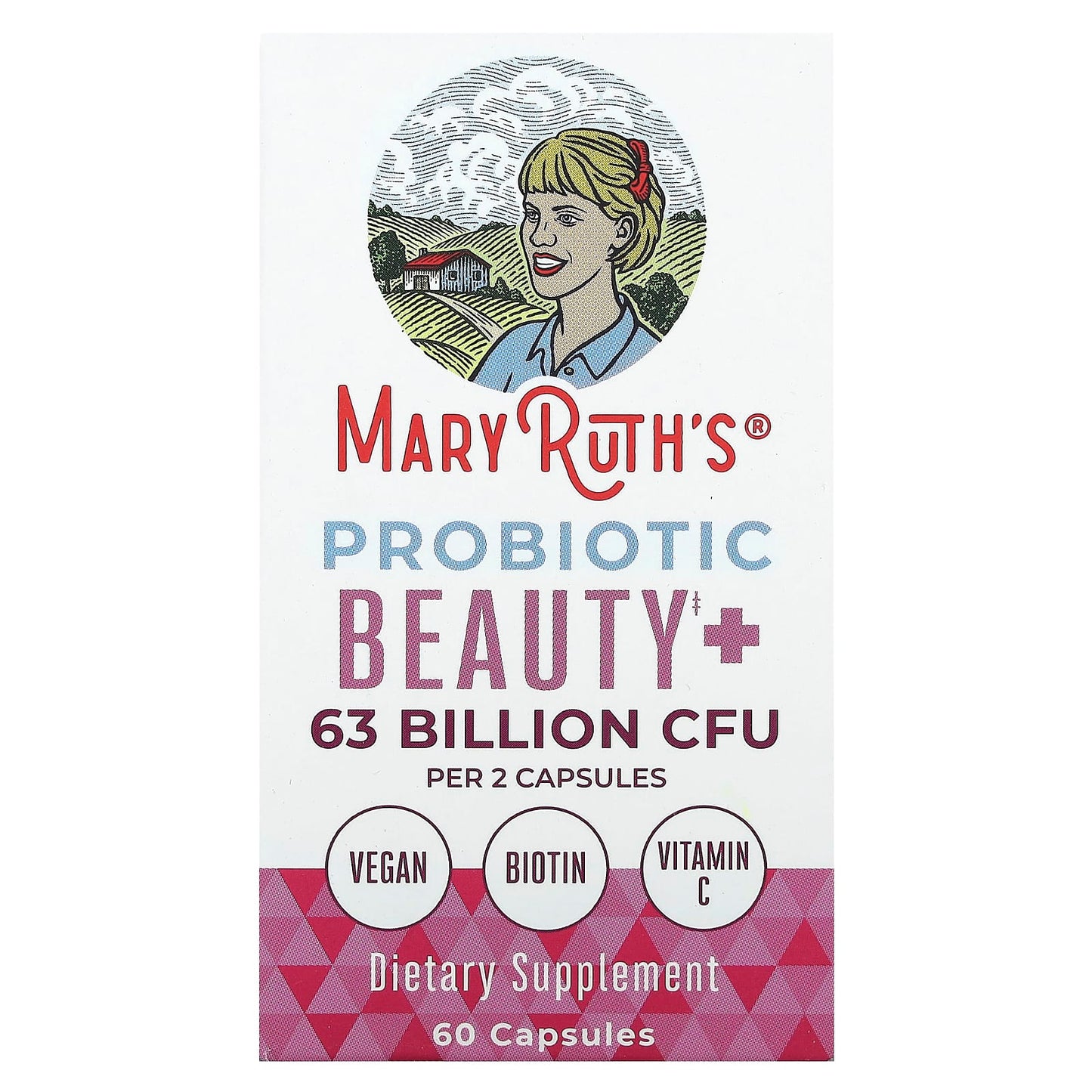 MaryRuth's, Probiotic Beauty+, 60 Capsules - Image 1