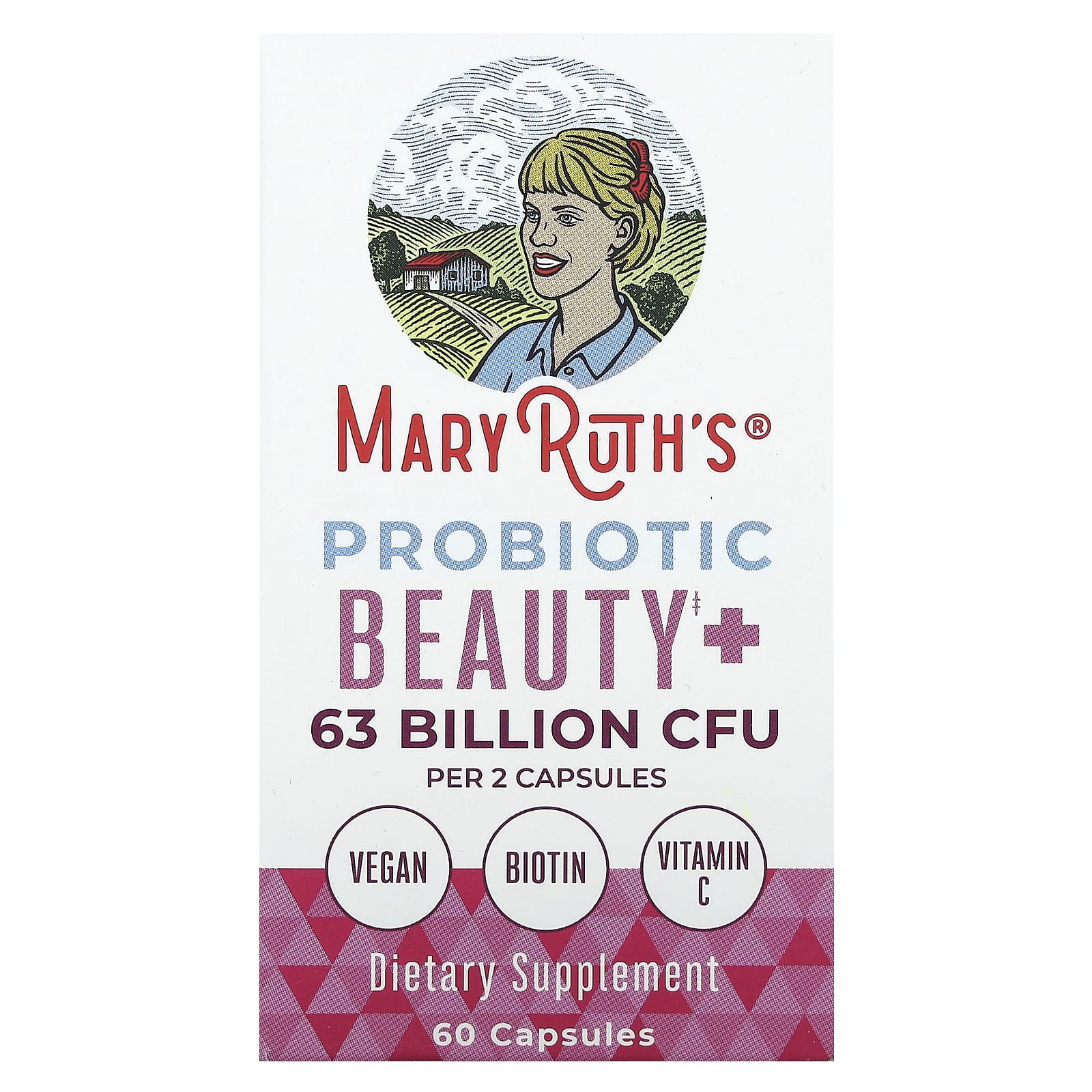 MaryRuth's, Probiotic Beauty+, 60 Capsules - Image 1