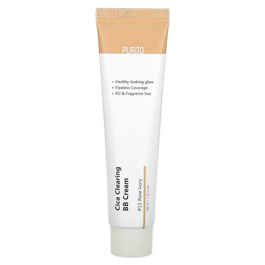 Purito, Cica Clearing BB Cream,15 Rose Ivory, 1 fl oz (30 ml) - Image 1
