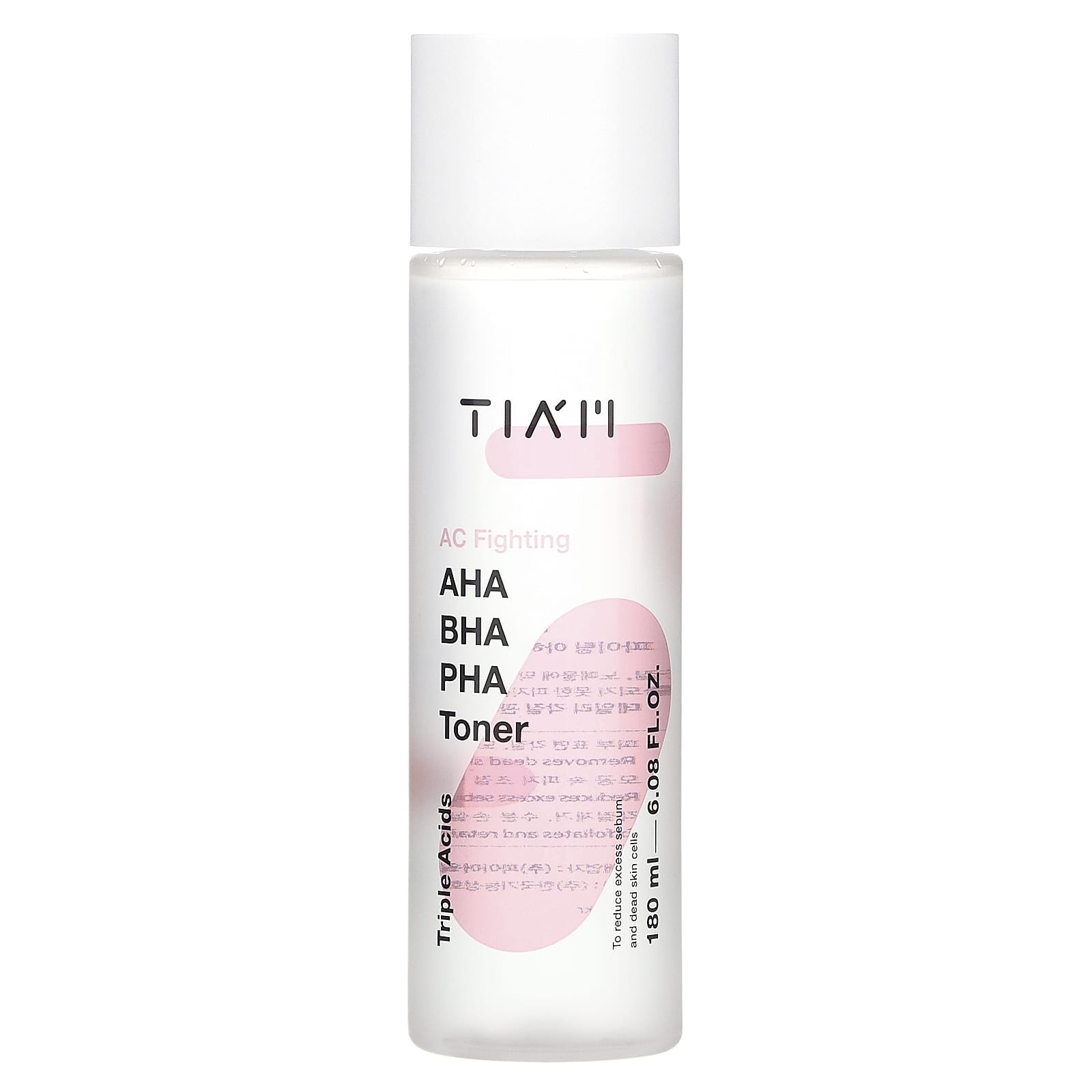 Tiam, AC Fighting, AHA, BHA, PHA Toner, 6.08 fl oz (180 ml) - Image 1