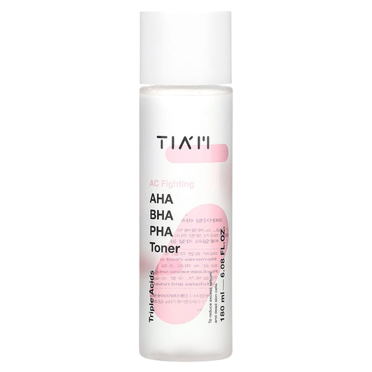 Tiam, AC Fighting, AHA, BHA, PHA Toner, 6.08 fl oz (180 ml) - Image 1