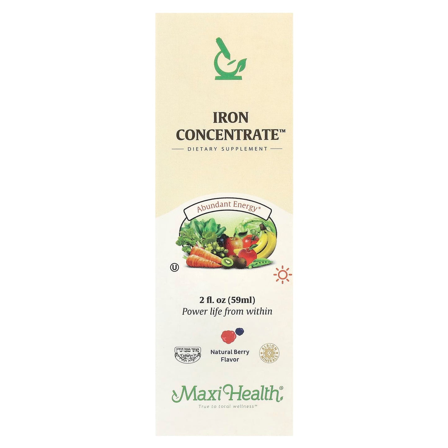 Maxi Health, Iron Concentrate™, Natural Berry , 2 fl oz (59 ml) - Image 1