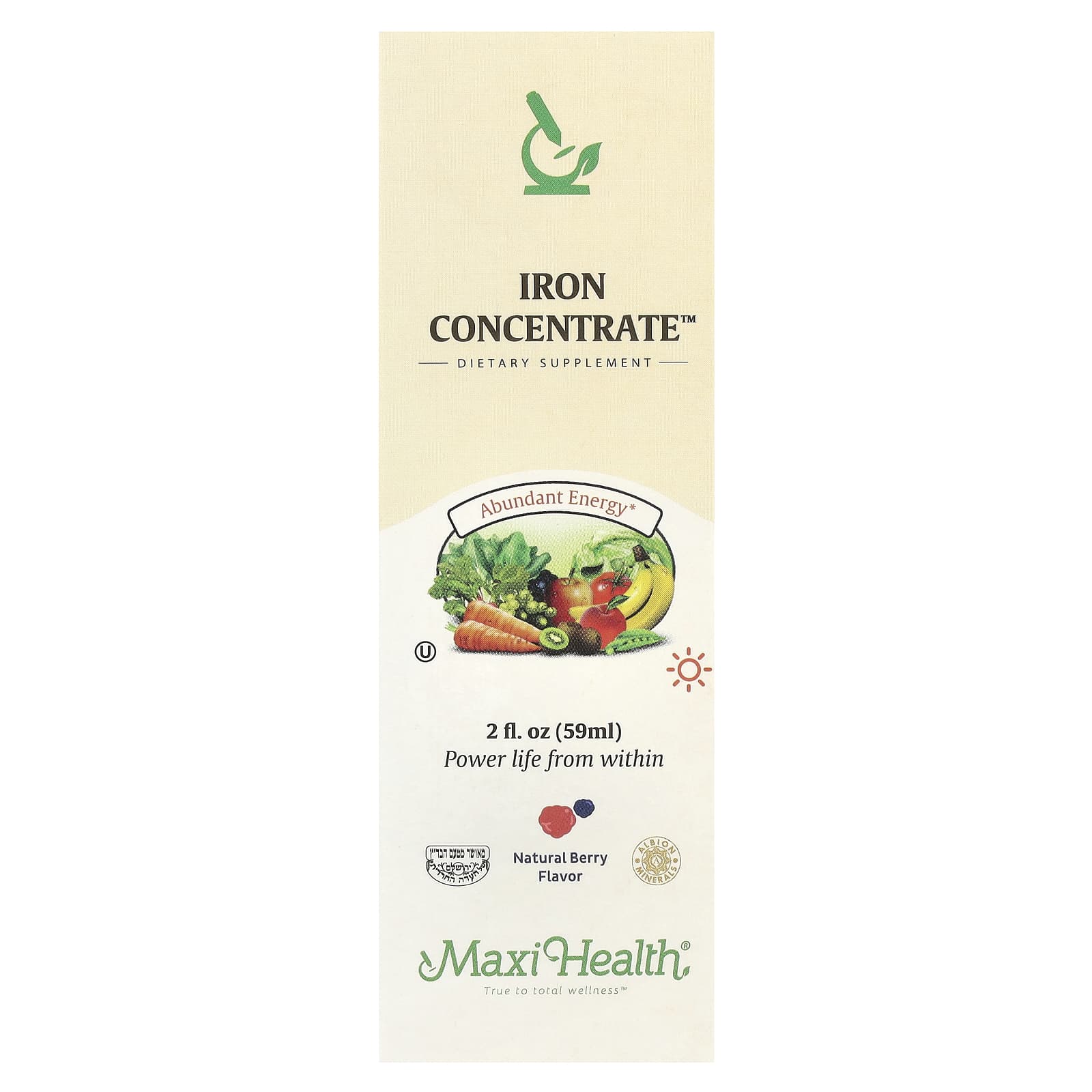 Maxi Health, Iron Concentrate™, Natural Berry , 2 fl oz (59 ml) - Image 1
