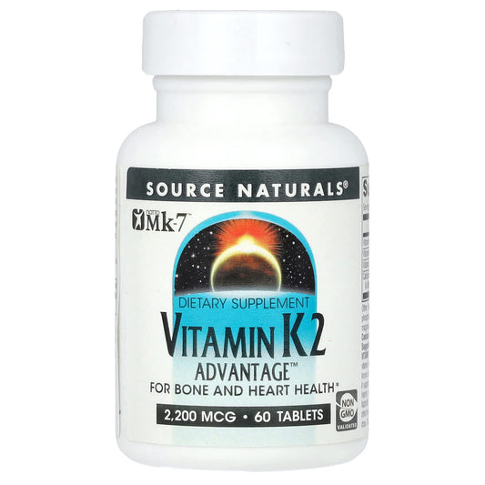 Source Naturals, Vitamin K2, 60 Tablets - Image 1