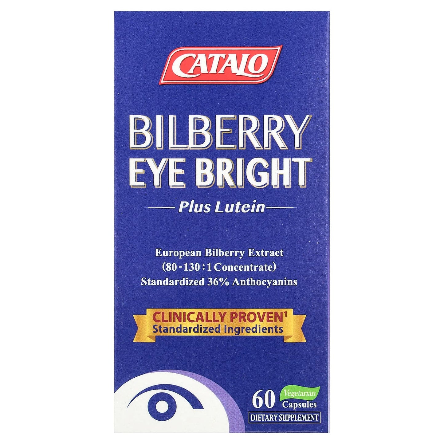 Bilberry Eye Bright Plus with Lutein & Zeaxanthin - 60 Veggie Capsules - Image 1