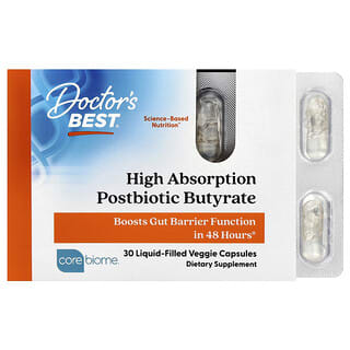 High Absorption Postbiotic Butyrate for Gut Health - 30 Veggie Capsules