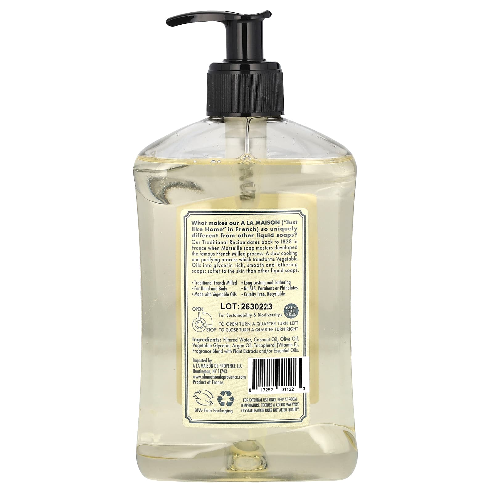 French Hand & Body Liquid Soap, SLS-Free, 16.9 fl oz (500 ml) - Image 2