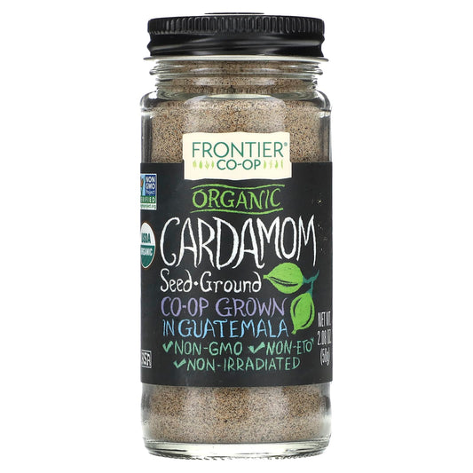 Frontier Co-op Organic Ground Cardamom Seed 2.08 oz, Non-GMO & USDA Certified - Image 1