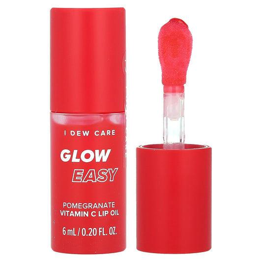 Glow Easy Pomegranate Lip Oil with Vitamin C - Cruelty-Free & Vegan - Image 1