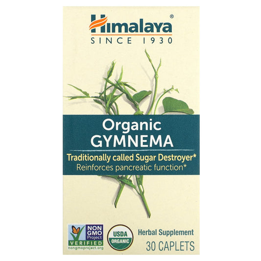 Himalaya Organic Gymnema 30 Caplets for Blood Sugar Balance - Image 1
