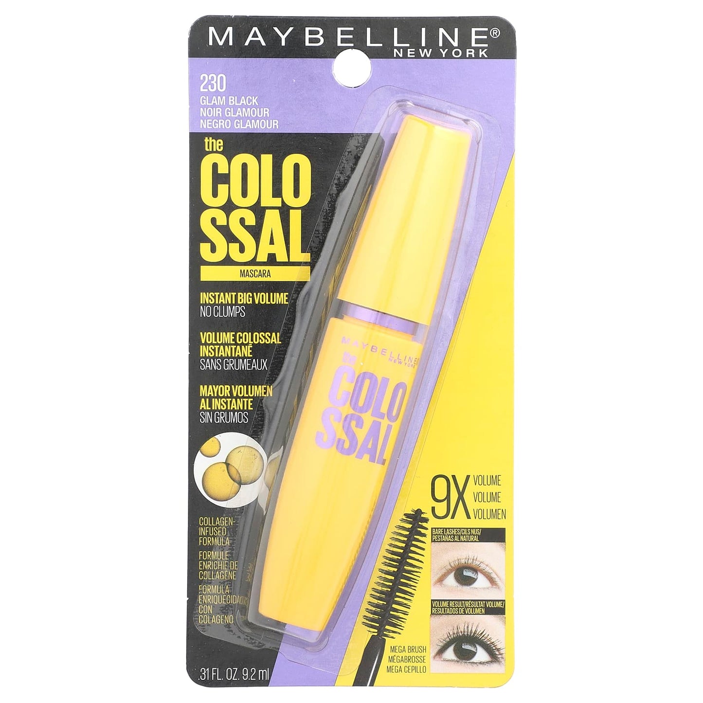 Maybelline, The Colossal Mascara, 230 Glam Black, 0.31 fl oz (9.2 ml) - Image 2