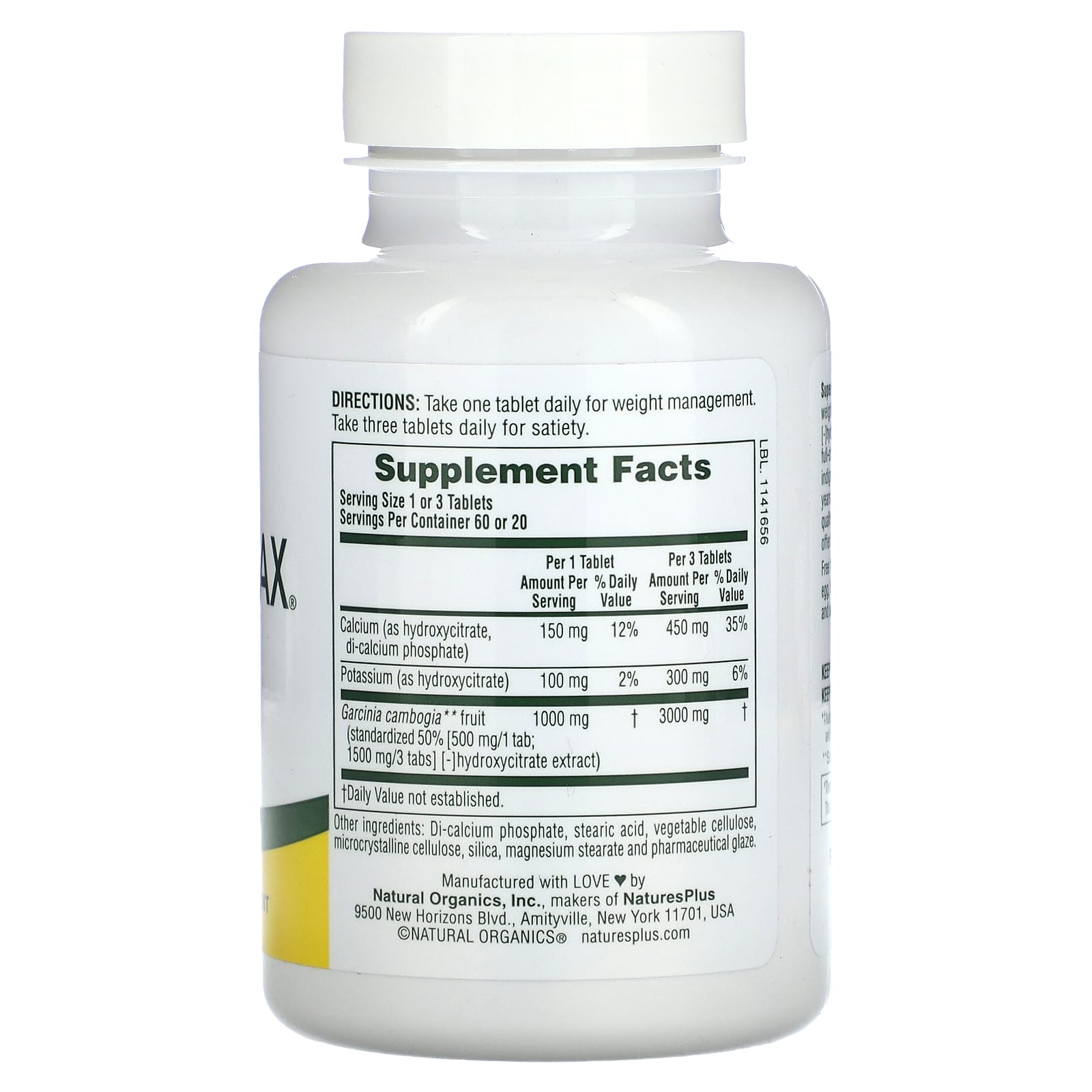 NaturesPlus, Garcinia Cambogia Super Citrimax, 1,000 mg, 60 Tablets - Image 2