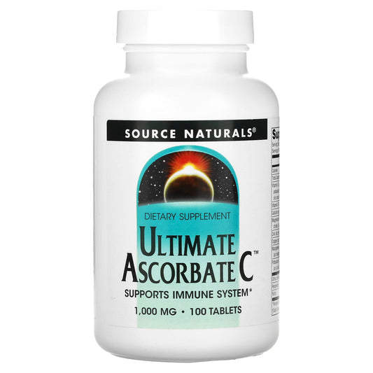 Source Naturals, Ultimate Ascorbate C, 1,000 mg, 100 Tablets - Image 1