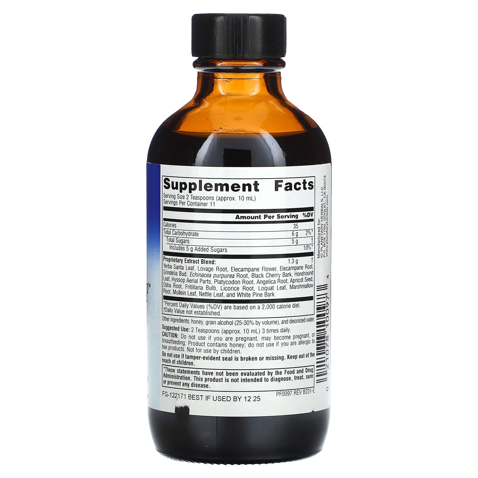 Planetary Herbals, Dr. Tierra's Wild Cherry Bark Syrup, 4 fl oz (118.28 ml) - Image 2