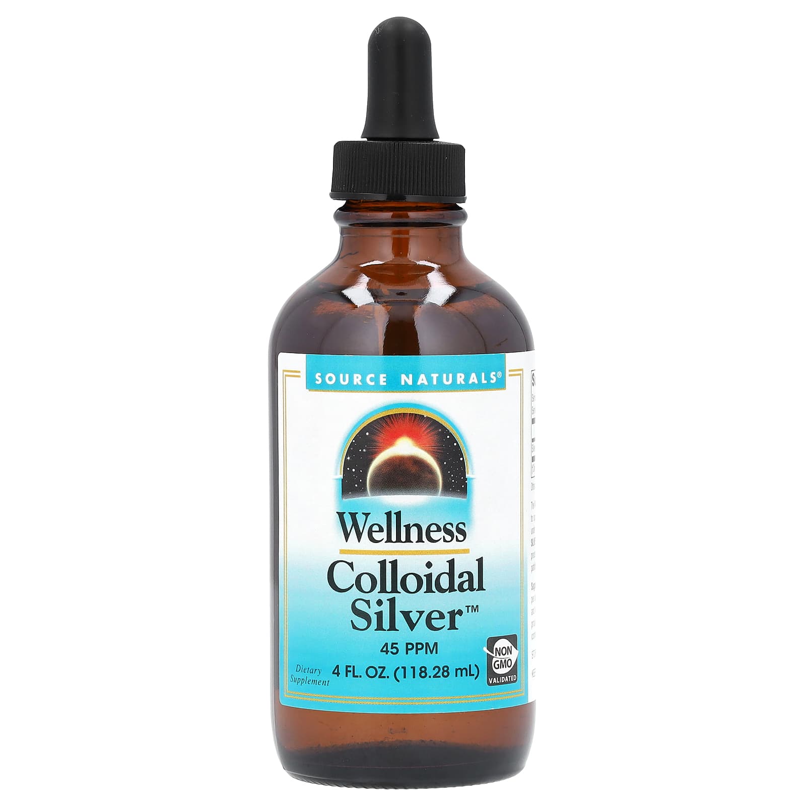 Source Naturals, Wellness Colloidal Silver, 4 fl oz (118.28 ml) (22.5 PPM per Tsp) - Image 1
