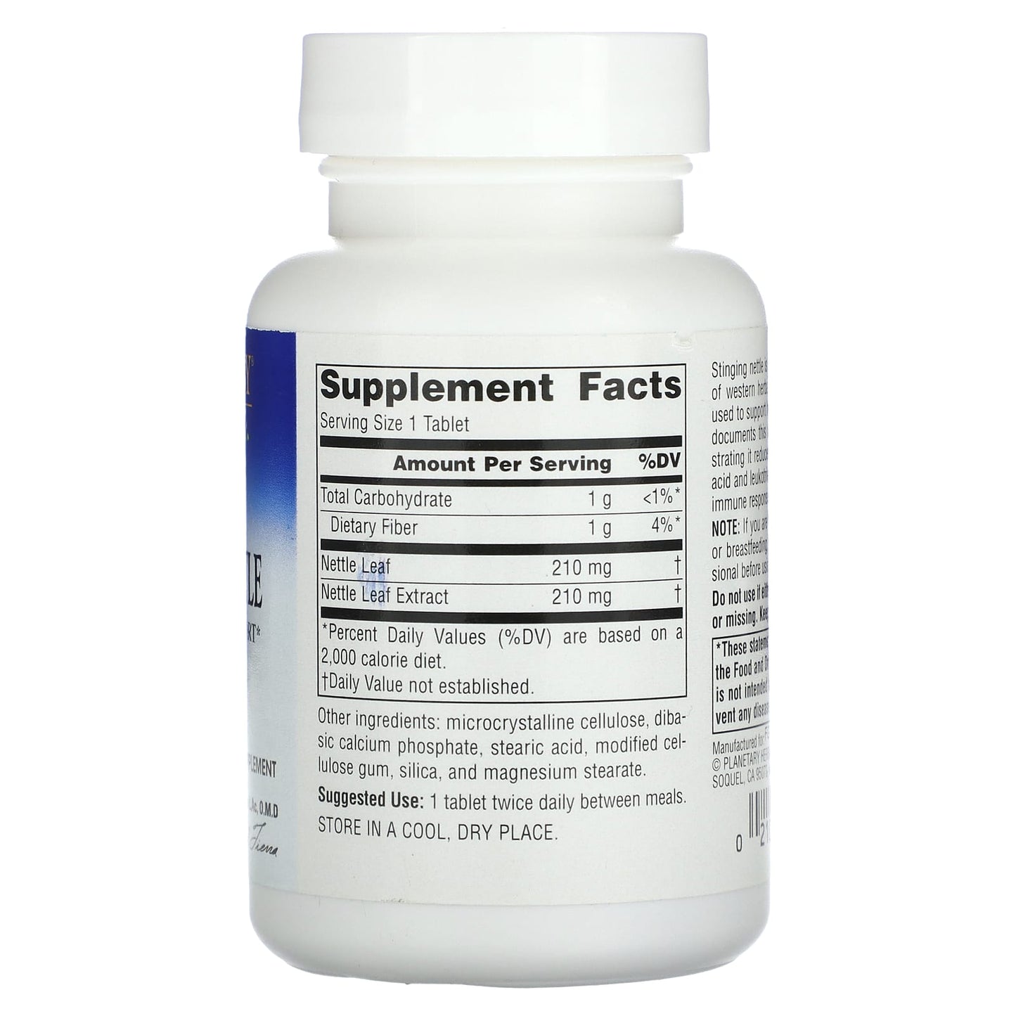 Planetary Herbals, Full Spectrum™ Stinging Nettle, 60 Tablets - Image 2
