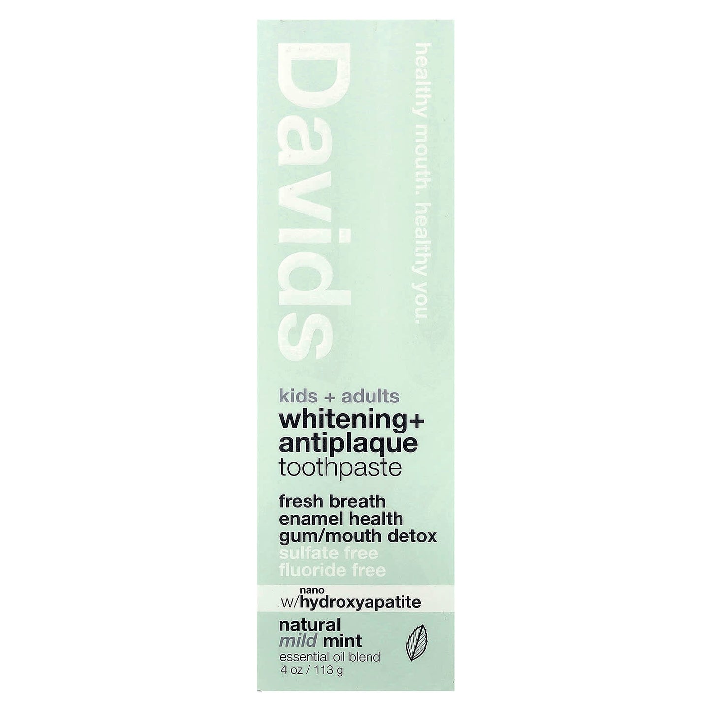 Natural Whitening Toothpaste for Kids & Adults - Davids - Image 2