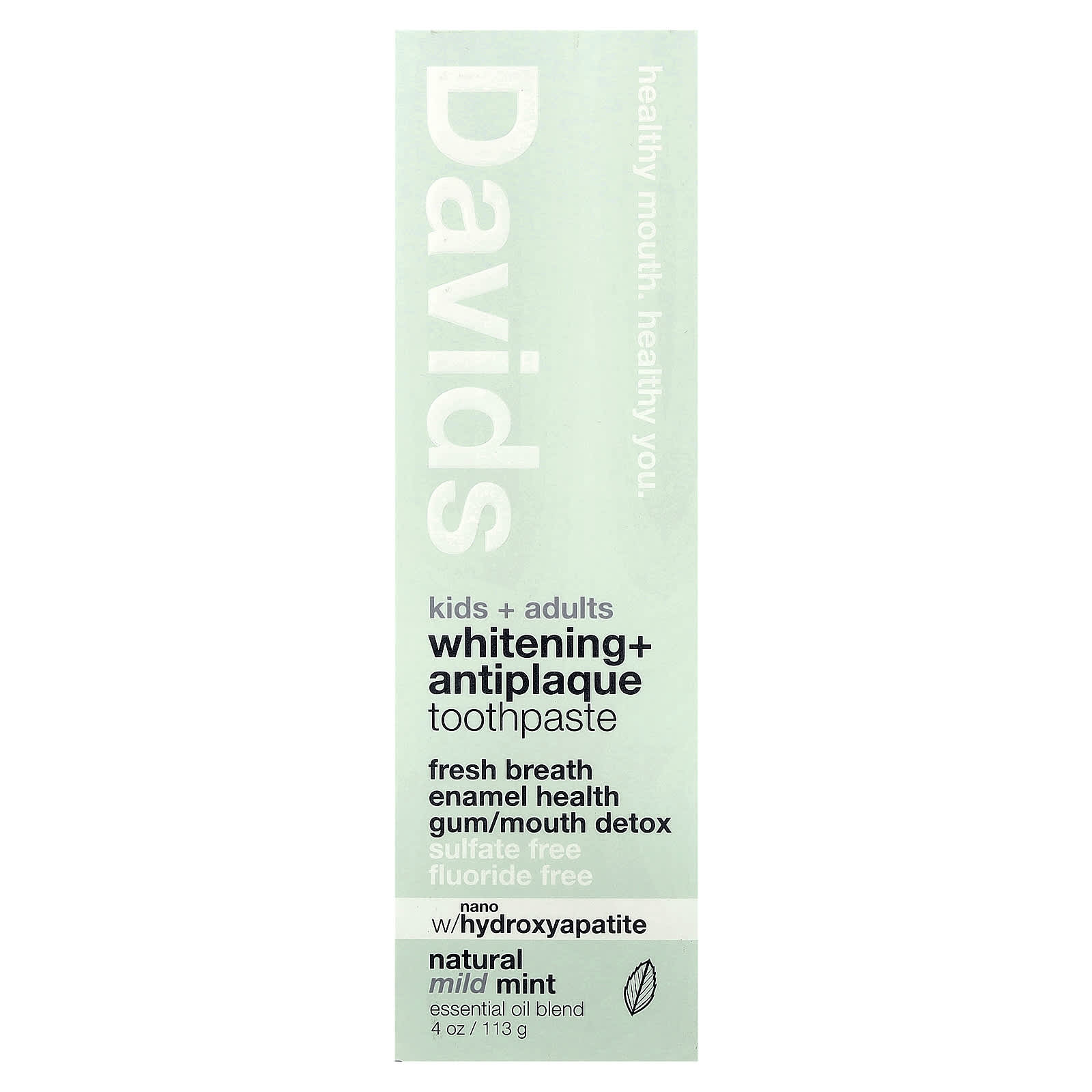 Natural Whitening Toothpaste for Kids & Adults - Davids - Image 2