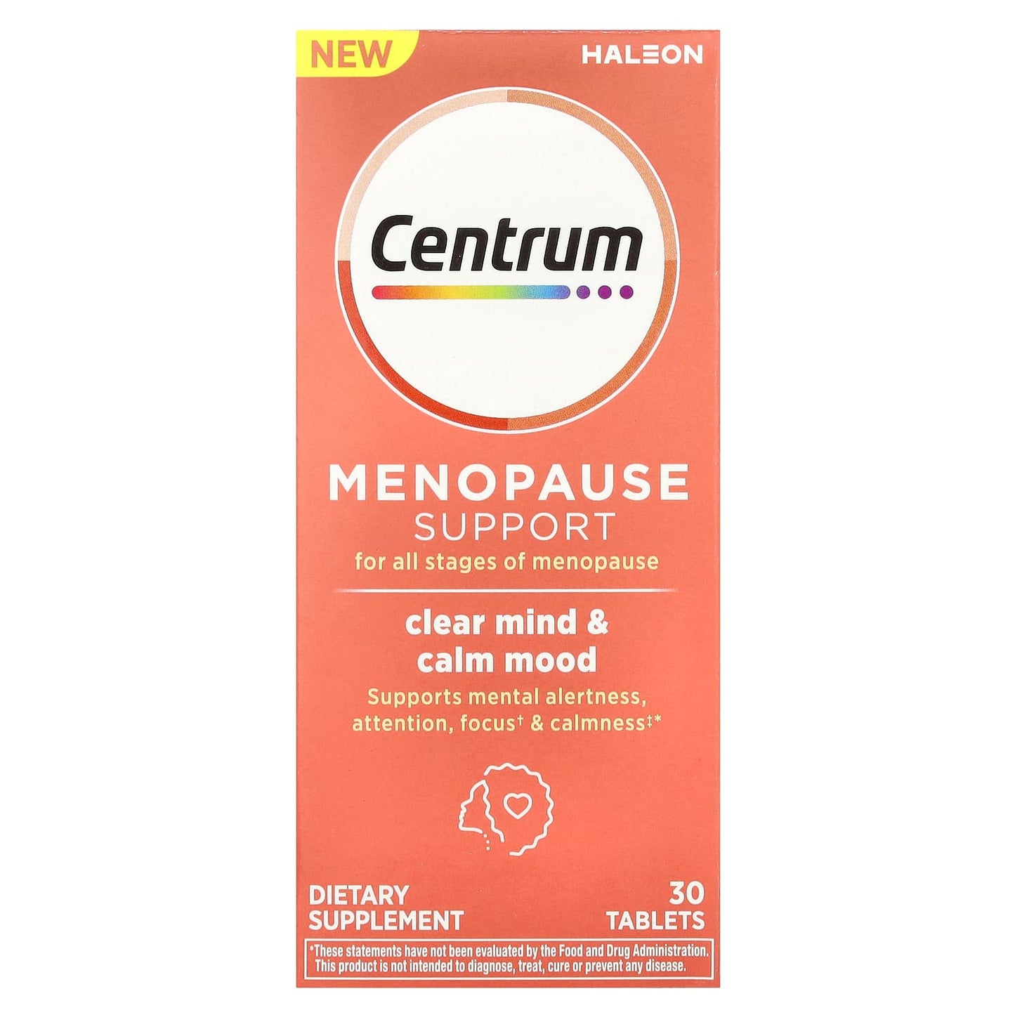 Centrum Menopause Support for Clear Mind & Calm Mood, 30 Tablets - Image 1